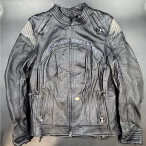 Harley Davidson Women's Kenova black leather riding jacket
